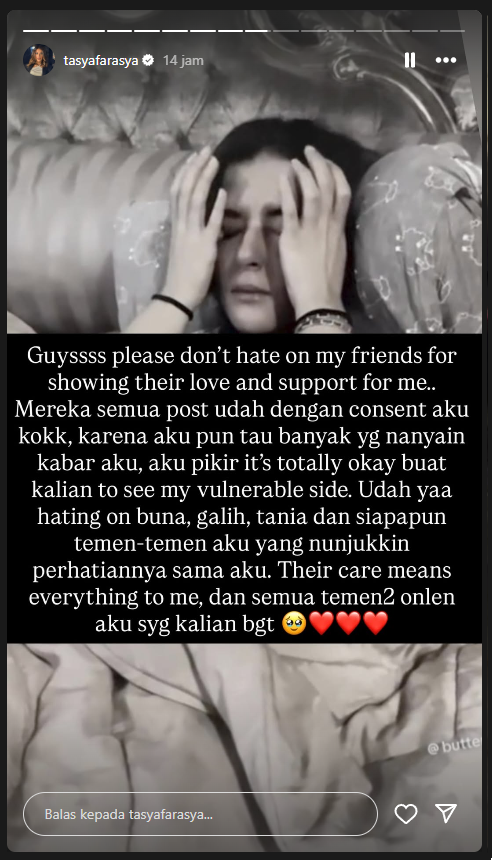 Tasya Farasya minta netizen tak hujat Rachel Vennya.